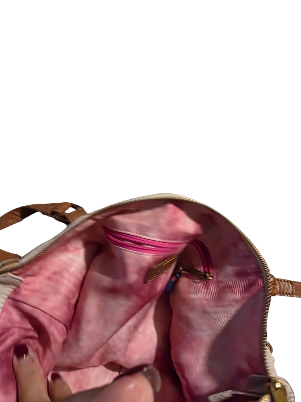 The Sak White Leather Monstera Leaf Cutout Tote - Picture 8 of 11
